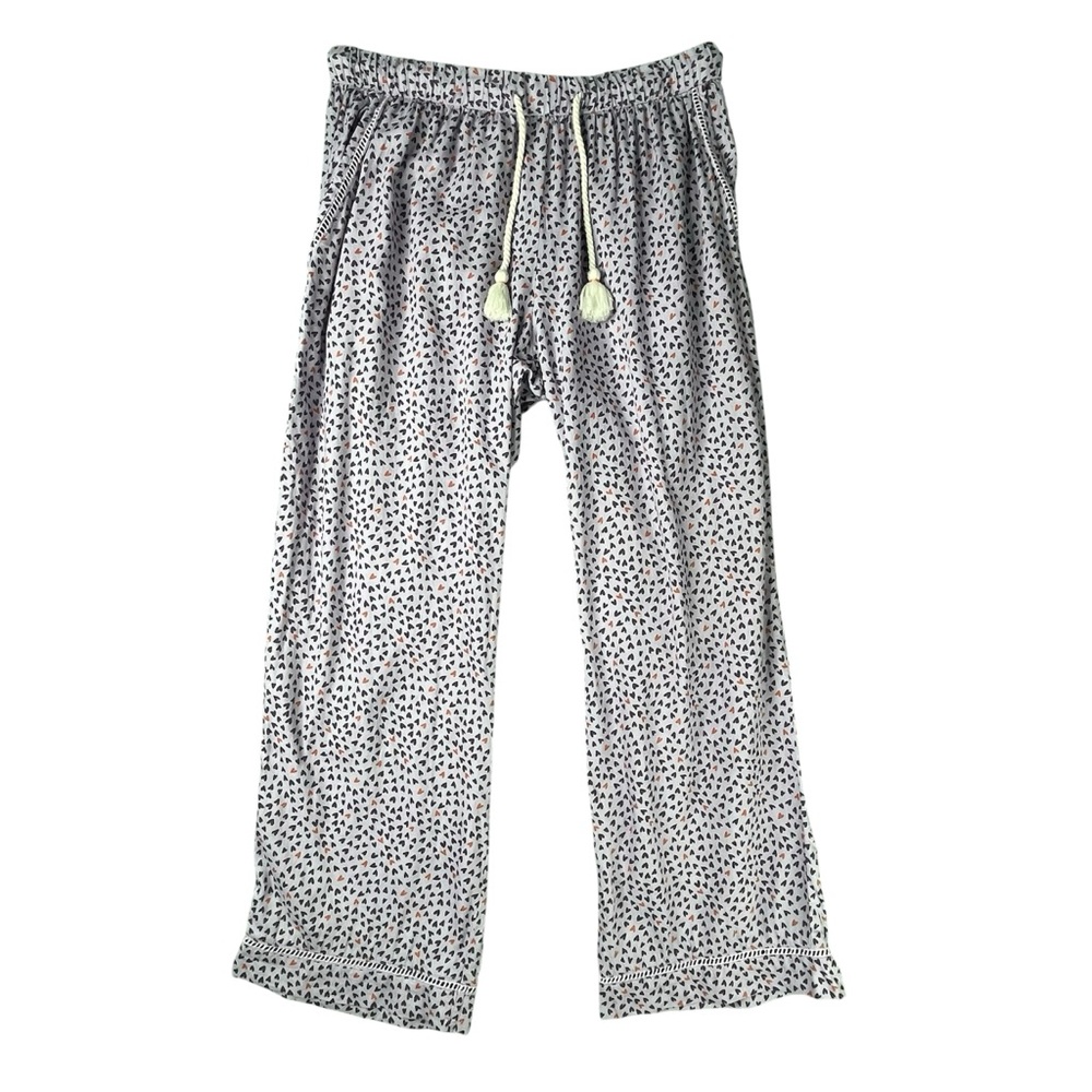 Pact Lavender Staycation Pajama Pants Hearts Women’s Medium Organic Cotton